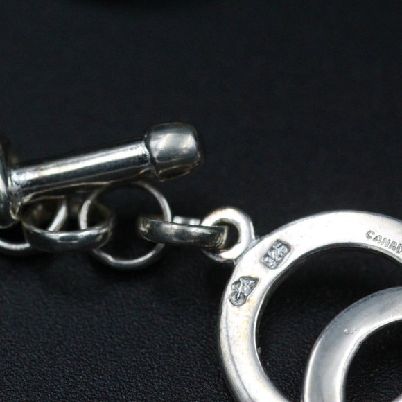 STERLING SILVER CA CANADA CIRCULAR NECKLACE SET - Picture 5 of 12